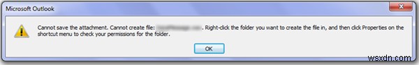 MicrosoftOutlookで電子メールの添付ファイルを開いたり保存したりできません 