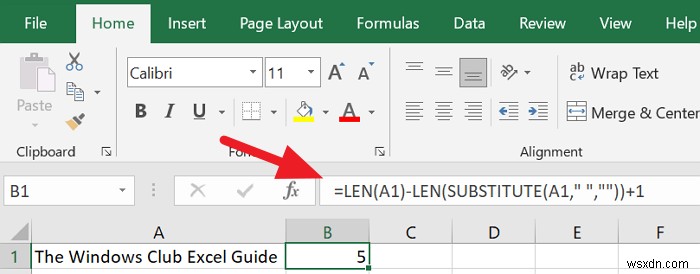 MicrosoftExcelで単語を数える方法 