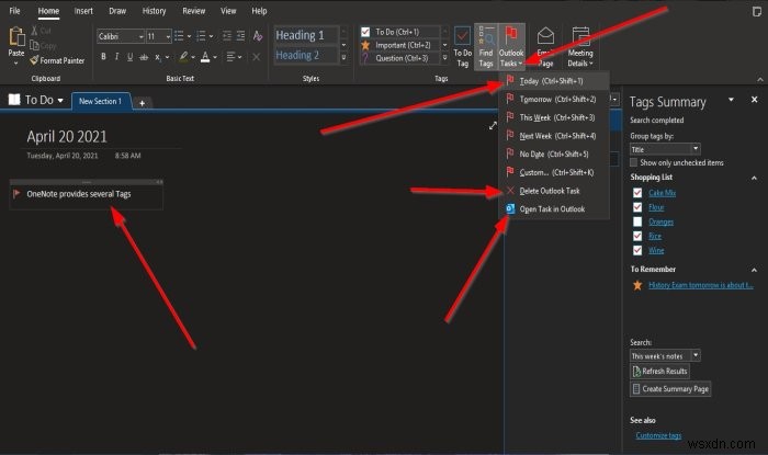 OneNoteでタグを使用してNotesに優先順位を付けて分類する方法 