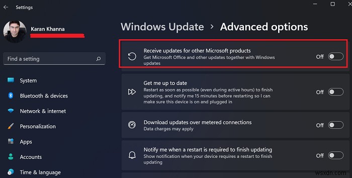 WindowsUpdateを使用して他のMicrosoft製品を更新する方法 