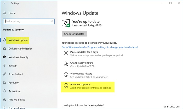 WindowsUpdateを使用して他のMicrosoft製品を更新する方法 