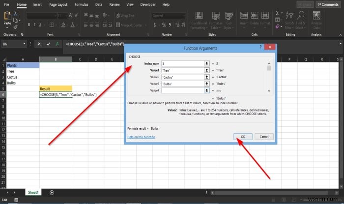 MicrosoftExcelでCHOOSE関数を使用する方法 