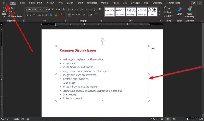 MicrosoftWordで画像からテキストを抽出する方法 