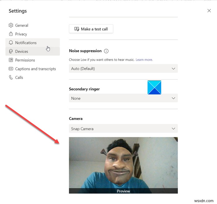 MicrosoftTeamsでSnapchatフィルターを使用する方法 