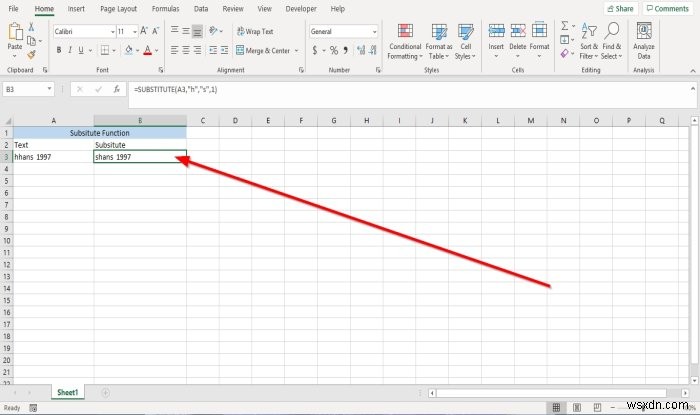 MicrosoftExcelで置換および置換関数を使用する方法 