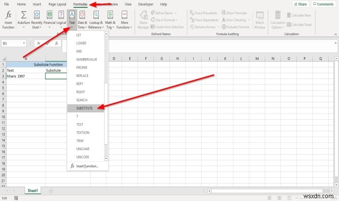 MicrosoftExcelで置換および置換関数を使用する方法 