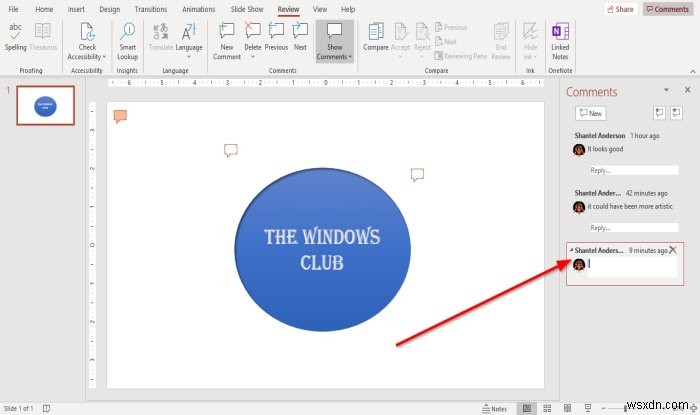MicrosoftPowerPointスライドにコメントを追加する方法 