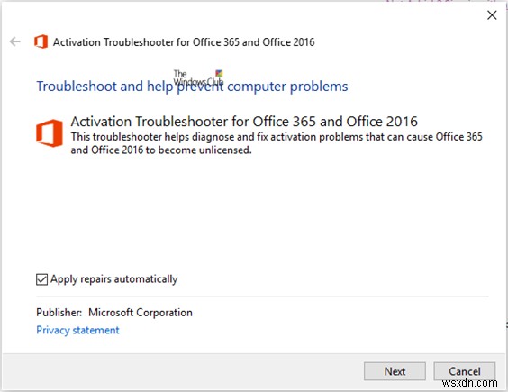 Office2021およびOffice365のMicrosoftOfficeアクティベーションのトラブルシューティング 