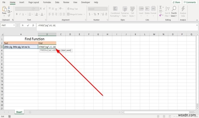 MicrosoftExcelでFindおよびFindB関数を使用する方法 