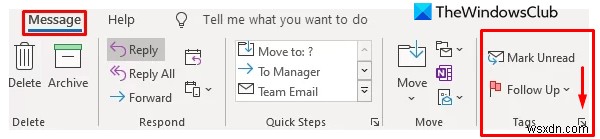 Outlookの電子メールに有効期限を追加する方法 