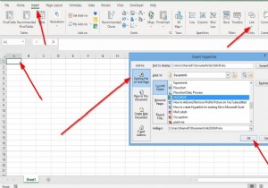 Excelで既存のファイルのハイパーリンクを作成する方法 