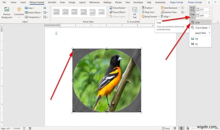 MicrosoftWordで図形に画像を挿入する方法 
