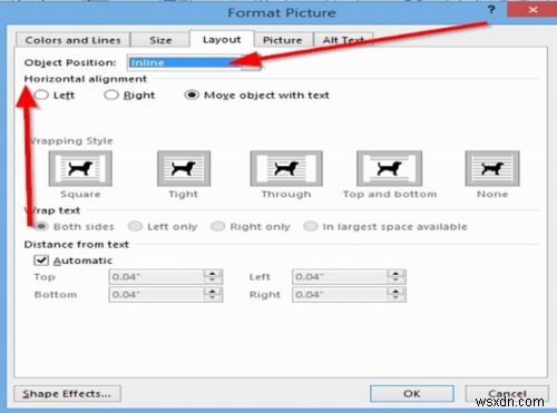 MicrosoftPublisherで位置オブジェクトを使用して画像を配置する方法 