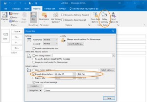 Microsoft Outlookでメール送信を遅らせる・予約送信する方法