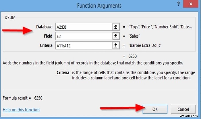 MicrosoftExcelでDSUM関数を使用する方法 