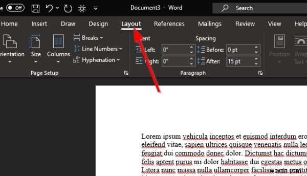 MicrosoftWord文書にセクション区切りを挿入する方法 