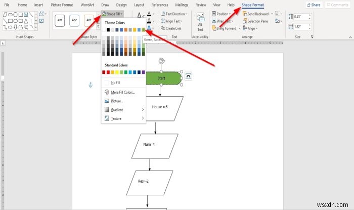 MicrosoftWordでフローチャートを作成する方法 