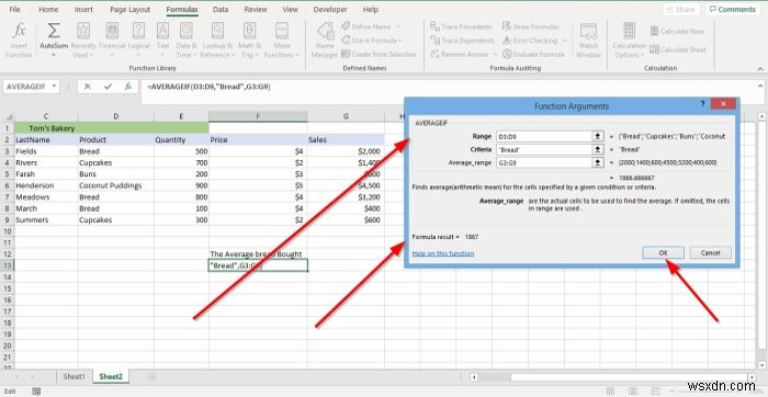 MicrosoftExcelでAVERAGEIFとAVERAGEIFSを使用する方法 