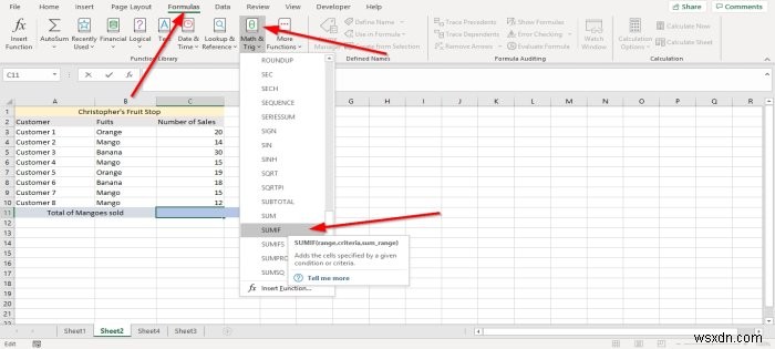 MicrosoftExcelでSUMIFおよびSUMIFS関数を使用する方法 