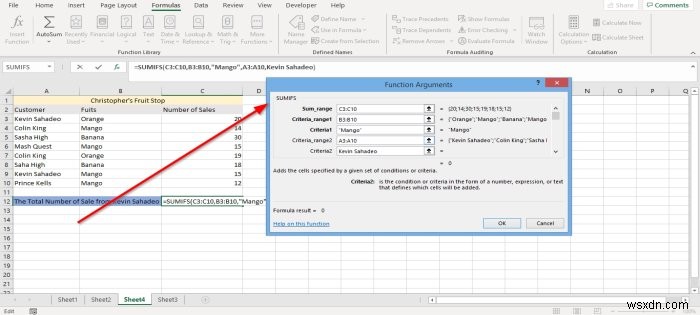 MicrosoftExcelでSUMIFおよびSUMIFS関数を使用する方法 