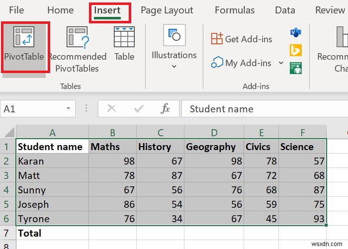 Excelでピボットテーブルとピボットグラフを作成する方法 