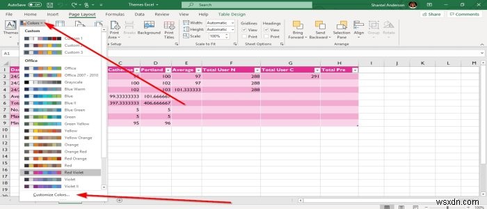 Excelでブックのテーマを追加または変更する方法 