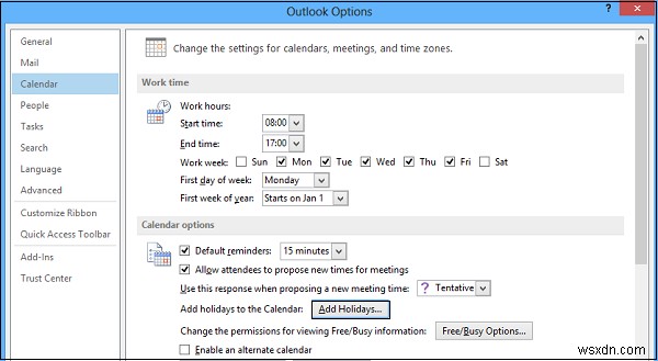 Outlookカレンダーに休日を作成して追加する方法 