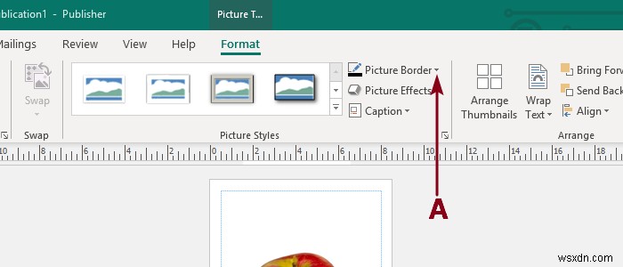 Microsoft Publisherで画像または画像を追加、移動、変更する 