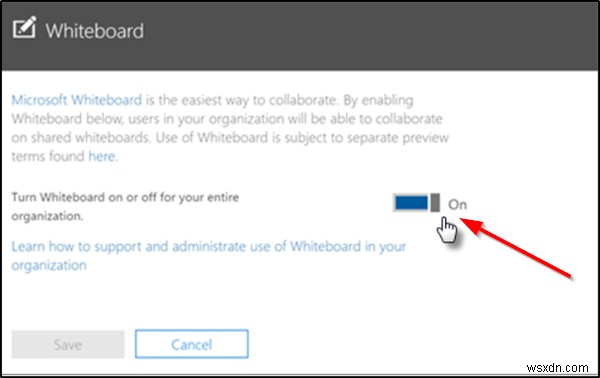 Office365でMicrosoftWhiteboardを有効にする方法 