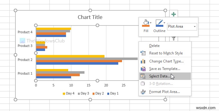 MicrosoftExcelのグラフまたはチャートでデータ系列名を変更する方法 