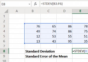 Excelで標準偏差と平均の標準誤差(SEM)を計算する方法|STDEV関数の使い方を解説