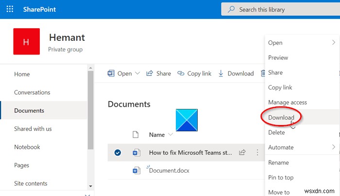 SharePointはSharePointライブラリでOfficeドキュメントを開くことができません 