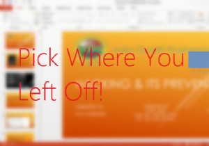 MicrosoftOfficeで中断したところから再開する機能を無効にする 