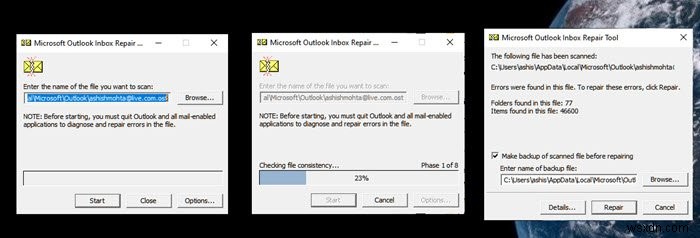 前回Outlookを起動できませんでした。セーフモードで開始しますか？ 