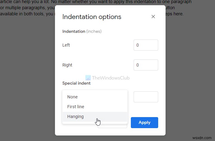 MicrosoftWordおよびGoogleドキュメントでハンギングインデントを作成する方法 