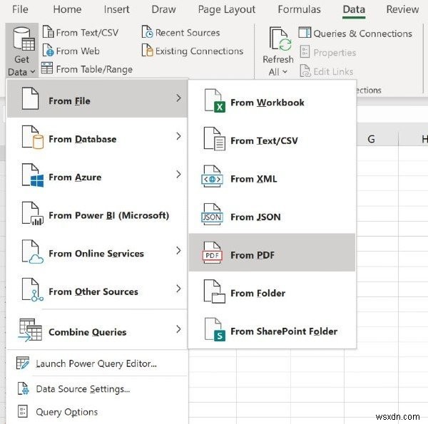 ExcelでPDFデータコネクタを使用してPDFデータをスプレッドシートにインポートする方法 