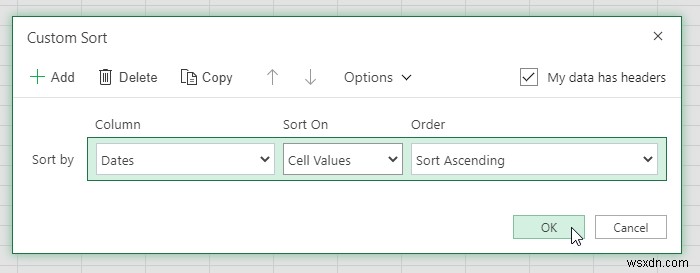 Excelで日付でデータを並べ替える方法 