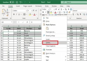 MicrosoftExcelで複数の行を一度に削除する方法 