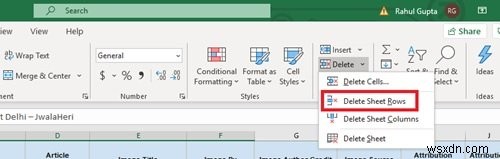 MicrosoftExcelで複数の行を一度に削除する方法 