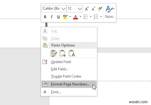 Wordでカスタムページ番号を追加、削除、または挿入する方法 