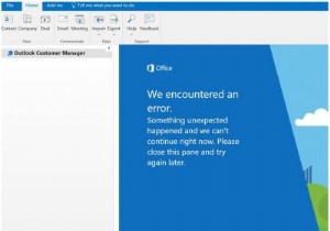OutlookCustomerManagerでエラーメッセージが表示されました 