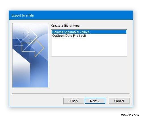 Windows11/10でCSVファイルにOutlookカレンダーをエクスポートする方法 