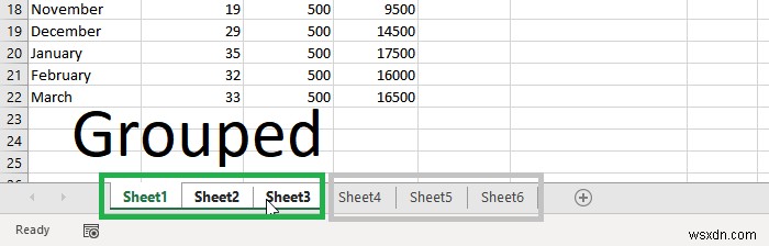 Excelでワークシートをグループ化する方法 