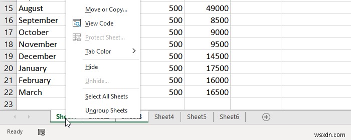 Excelでワークシートをグループ化する方法 