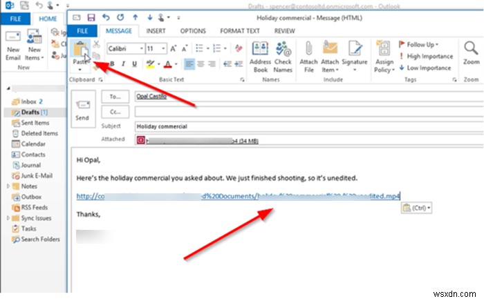 MicrosoftOutlookの送信トレイでスタックしている電子メールを送信する方法 