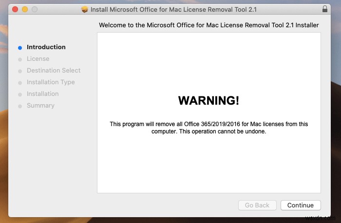 ライセンス削除ツールを使用してMacからOfficeライセンスを削除する方法 