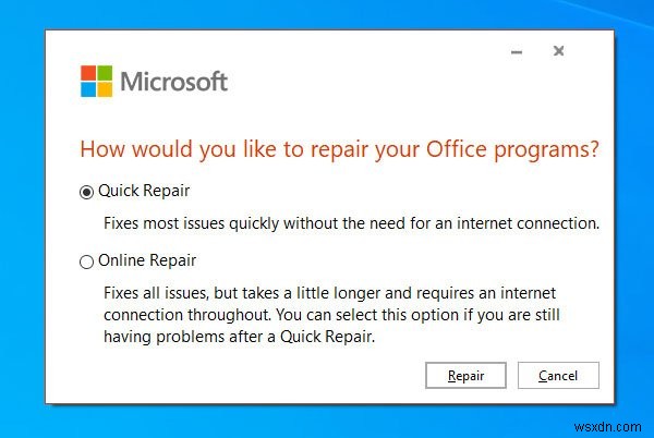 申し訳ありませんが、一時的なサーバーの問題が発生しています–Office365アプリのエラー 