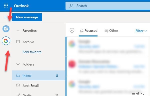 Outlook.comでGmailアカウントを追加して使用する方法 