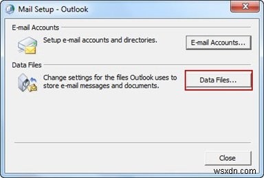 エラー0x8004010F、Outlookデータファイルにアクセスできません 