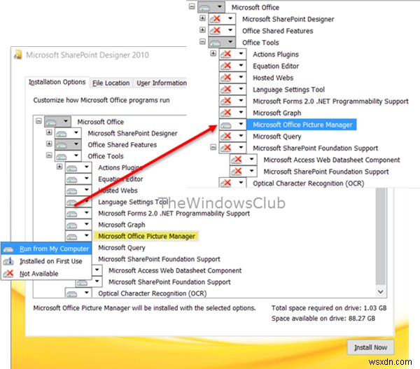 Windows11/10にMicrosoftOfficePictureManagerをインストールする方法 